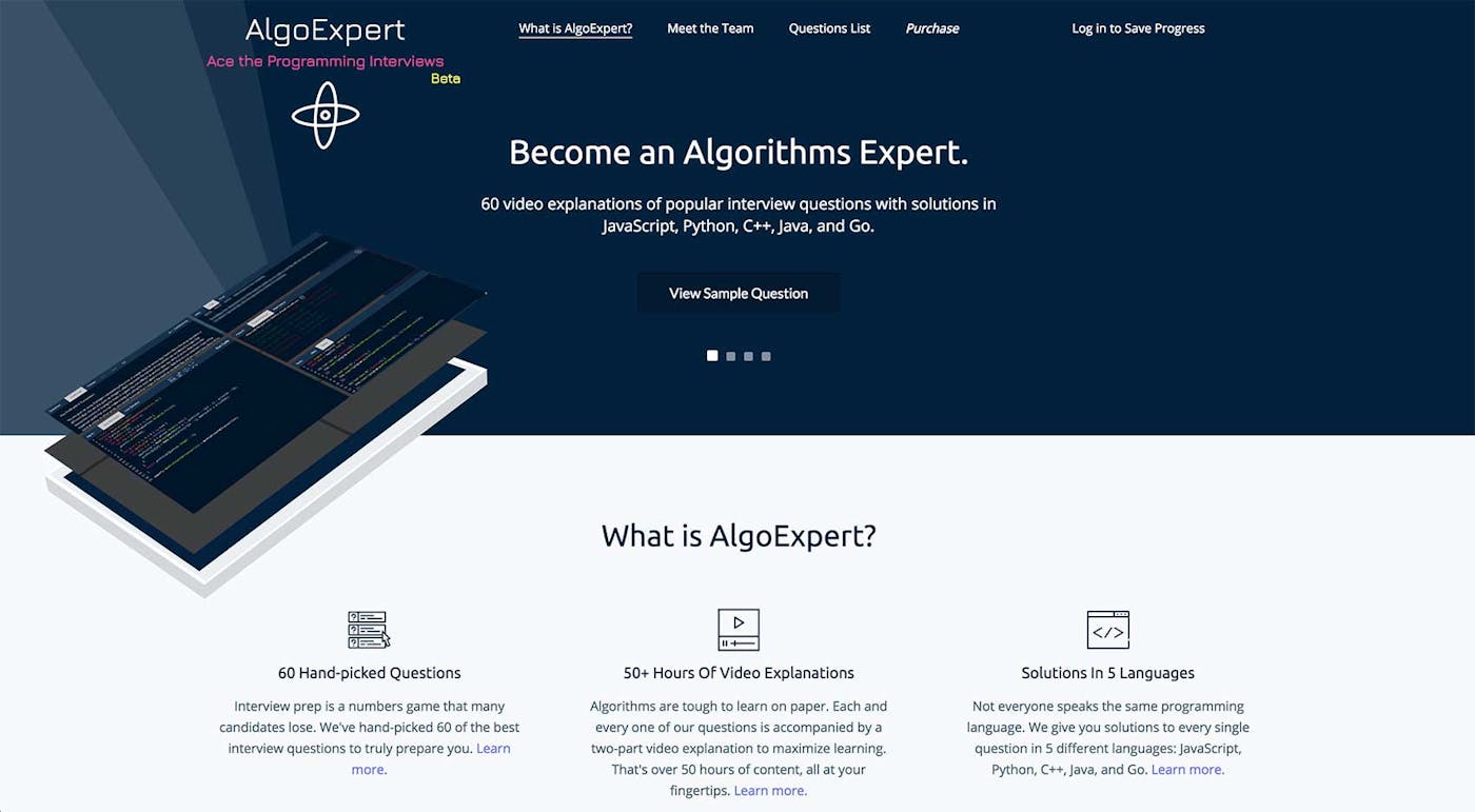 AlgoExpert Home Page