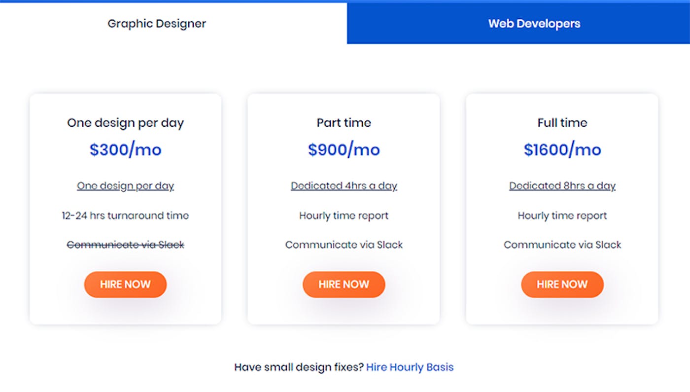 DesignPac pricing model