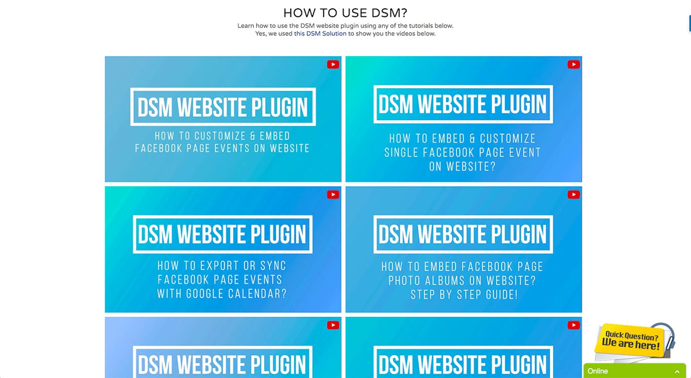 DSM Video Tutorials