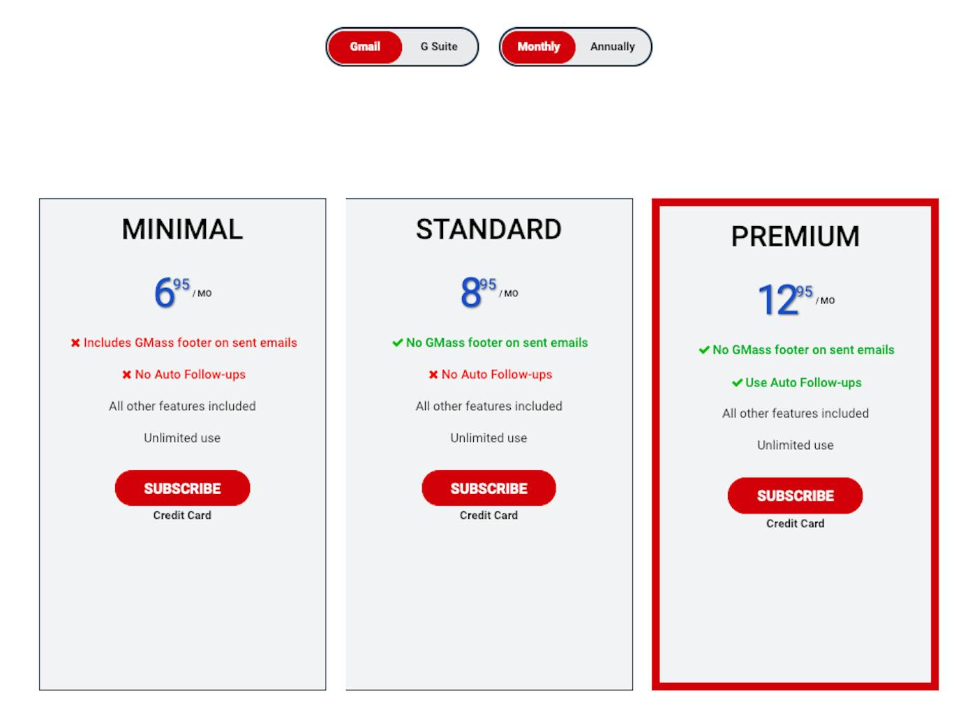 pricing