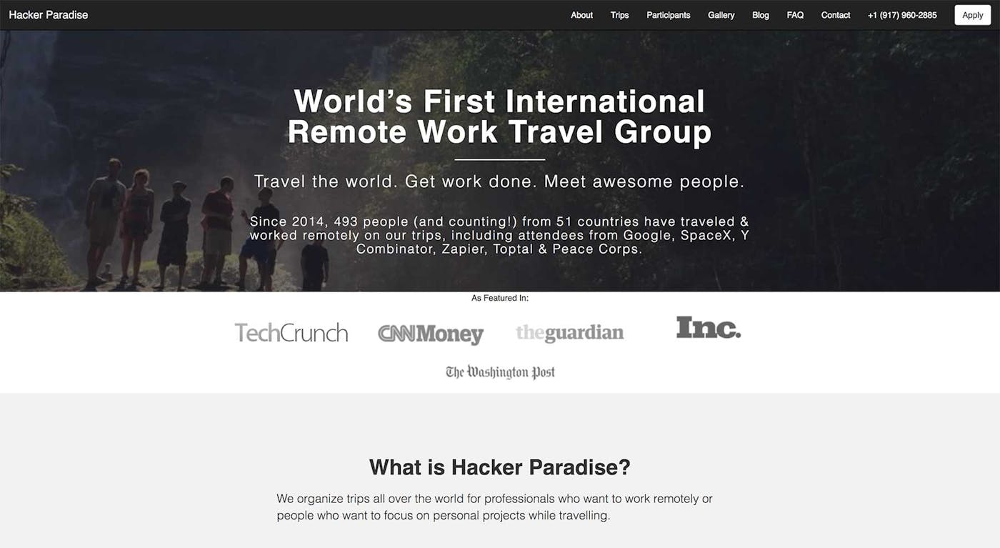 Hacker Paradise site