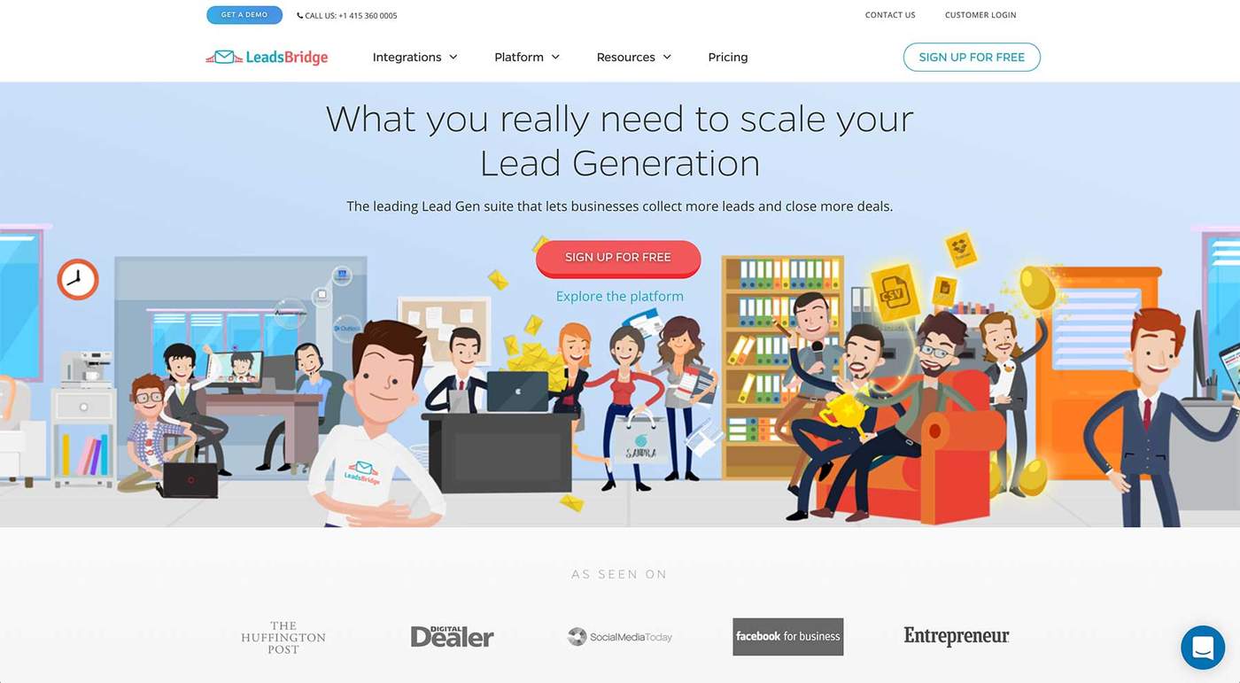 LeadsBridge website