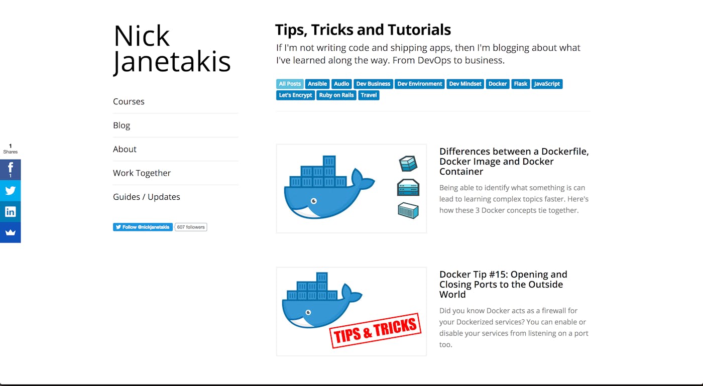 Nick Janetakis website