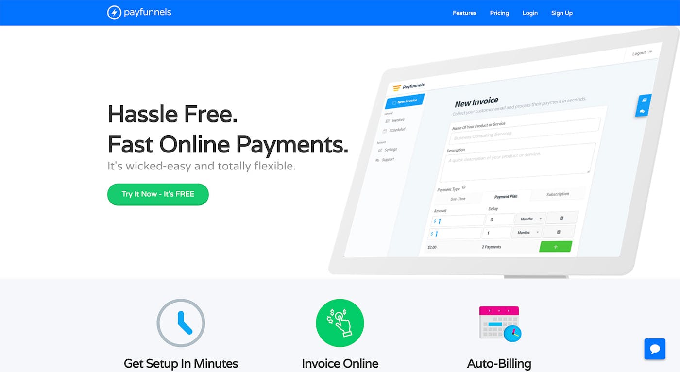 Payfunnels website