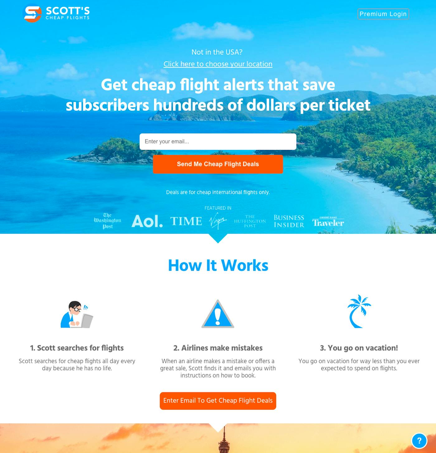 Scott's Cheap Flights Homepage