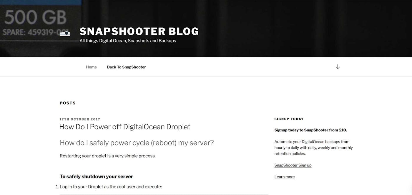 SnapShooter Blog