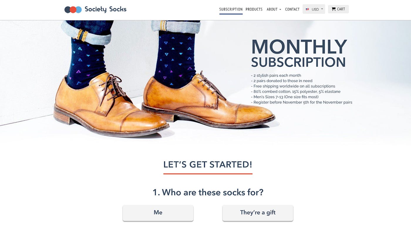 Society Socks Website