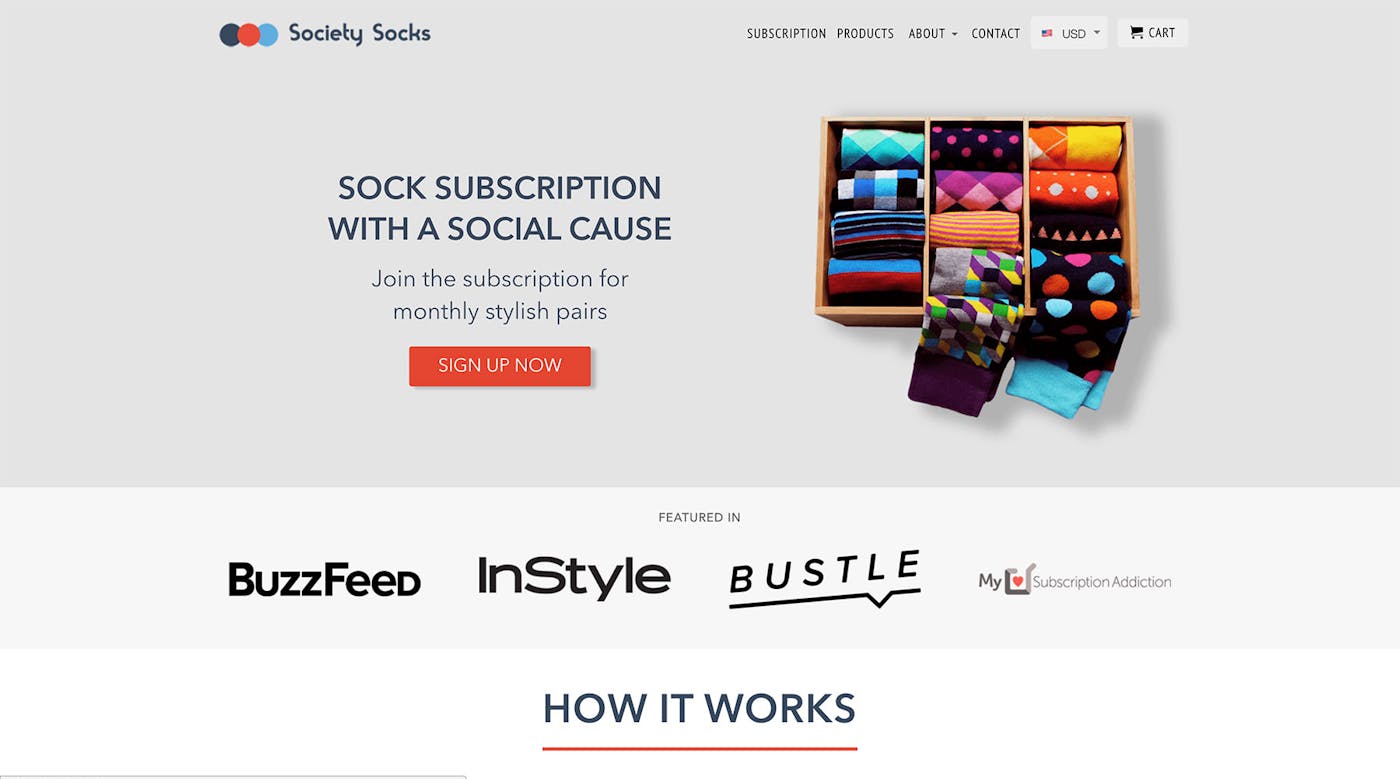 Society Socks Website