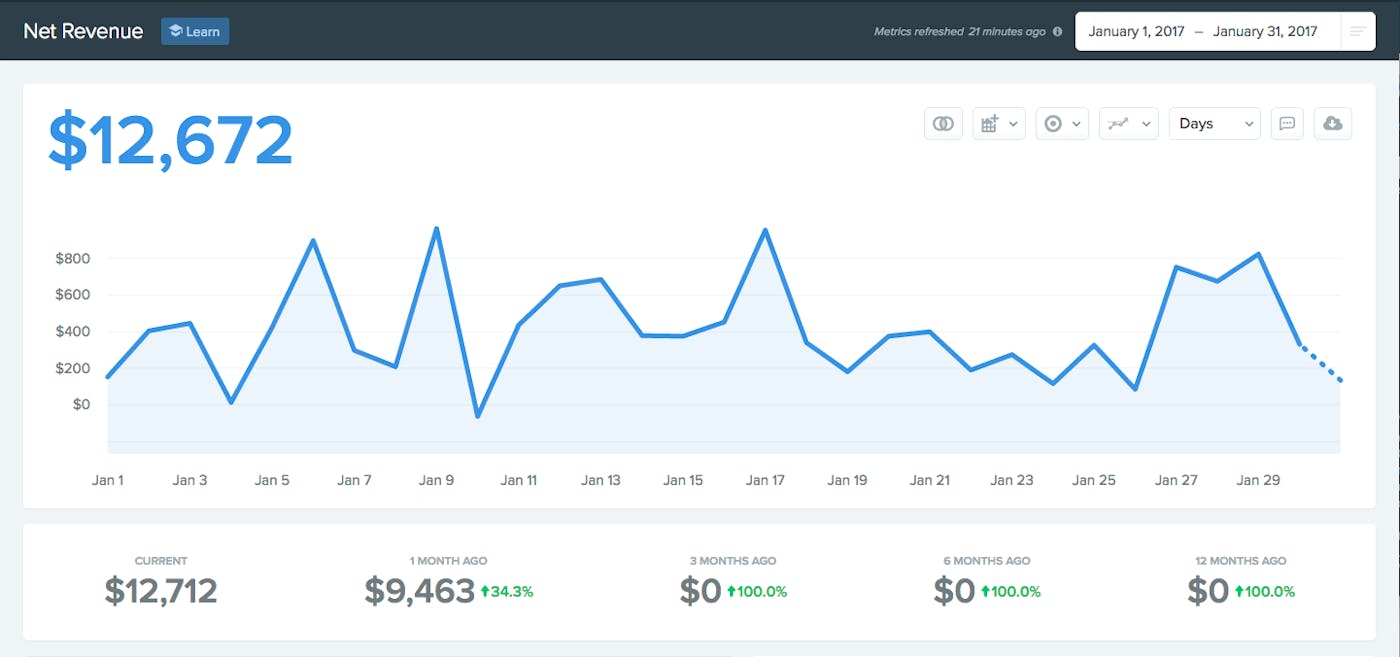 Daily Revenue in January 2017