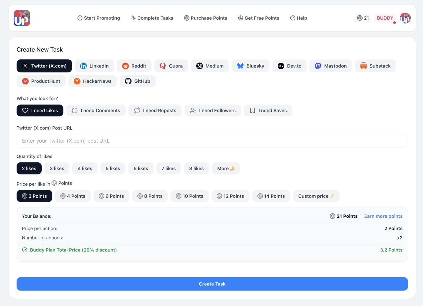 Platform for personal brand growth – go viral in social networks