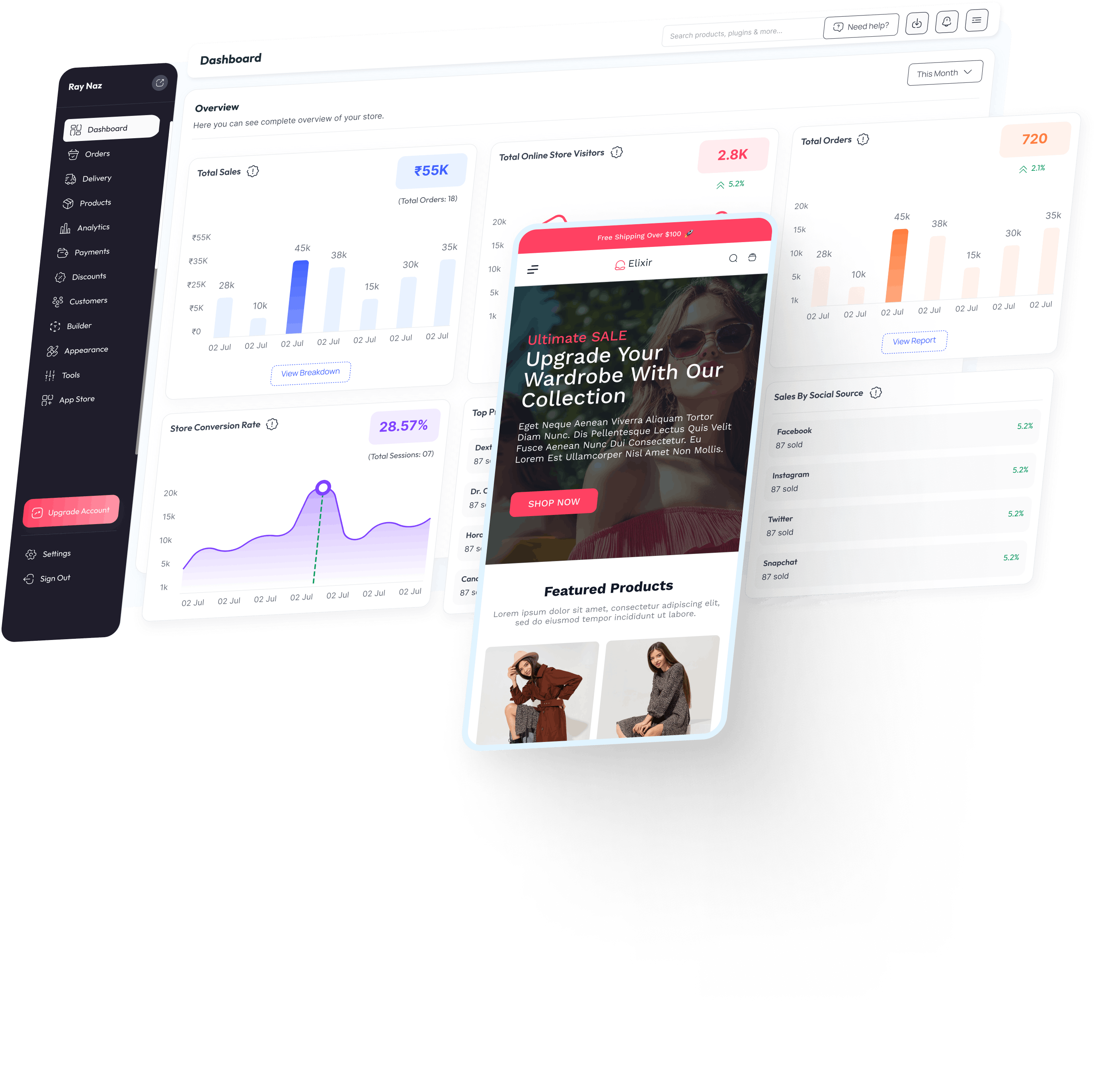 LaunchMyStore Dashboard and Storefront