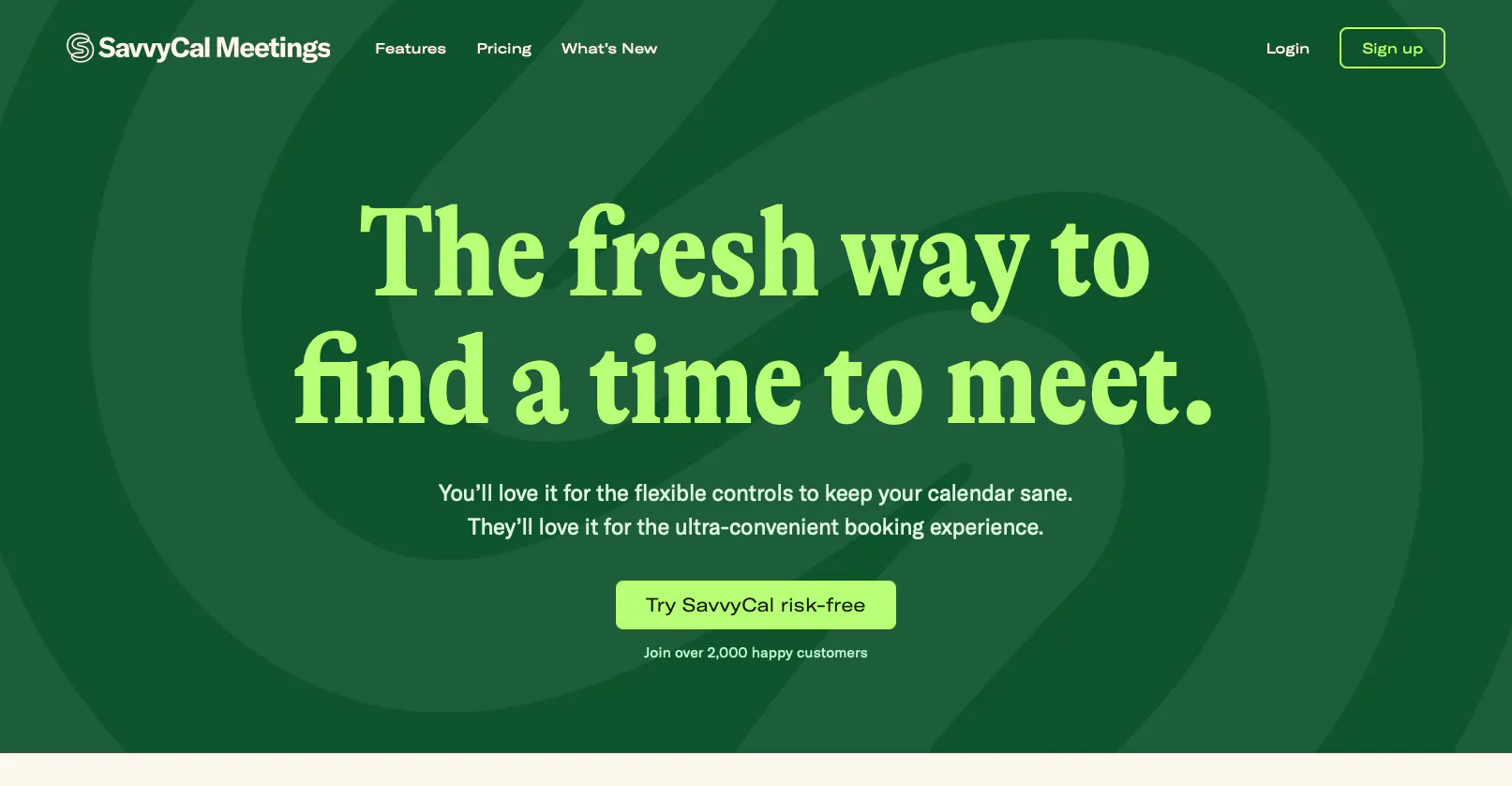 SavvyCal homepage