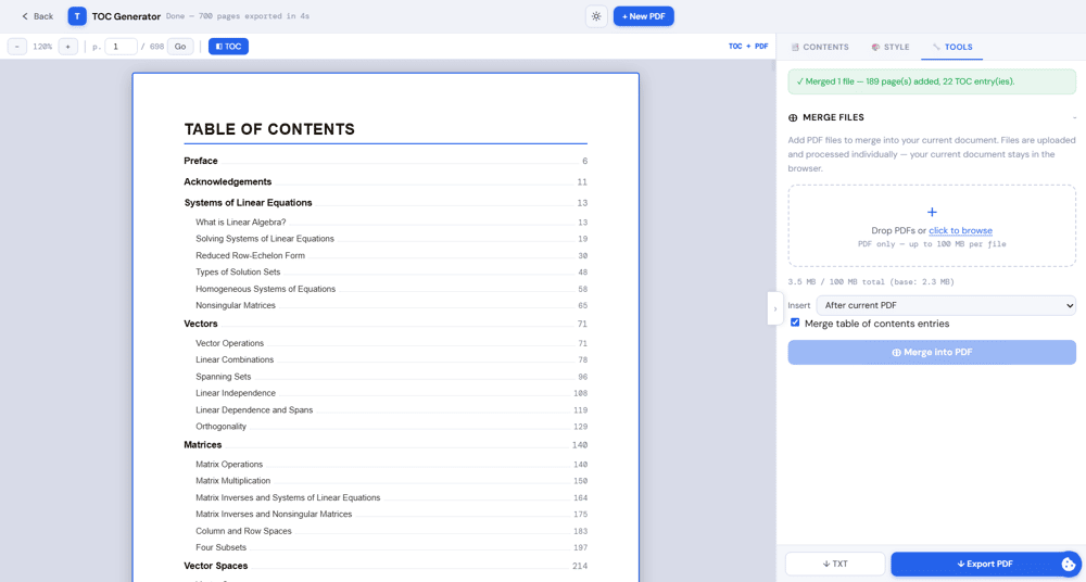 easy table of contents generator in pure javascript |... Just shipped an update to my interactive Table of Contents Generator ...