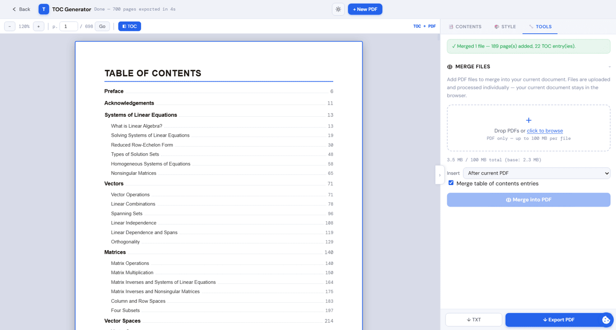 basic table of contents generator in javascript - ... Just shipped an update to my interactive Table of Contents Generator ...
