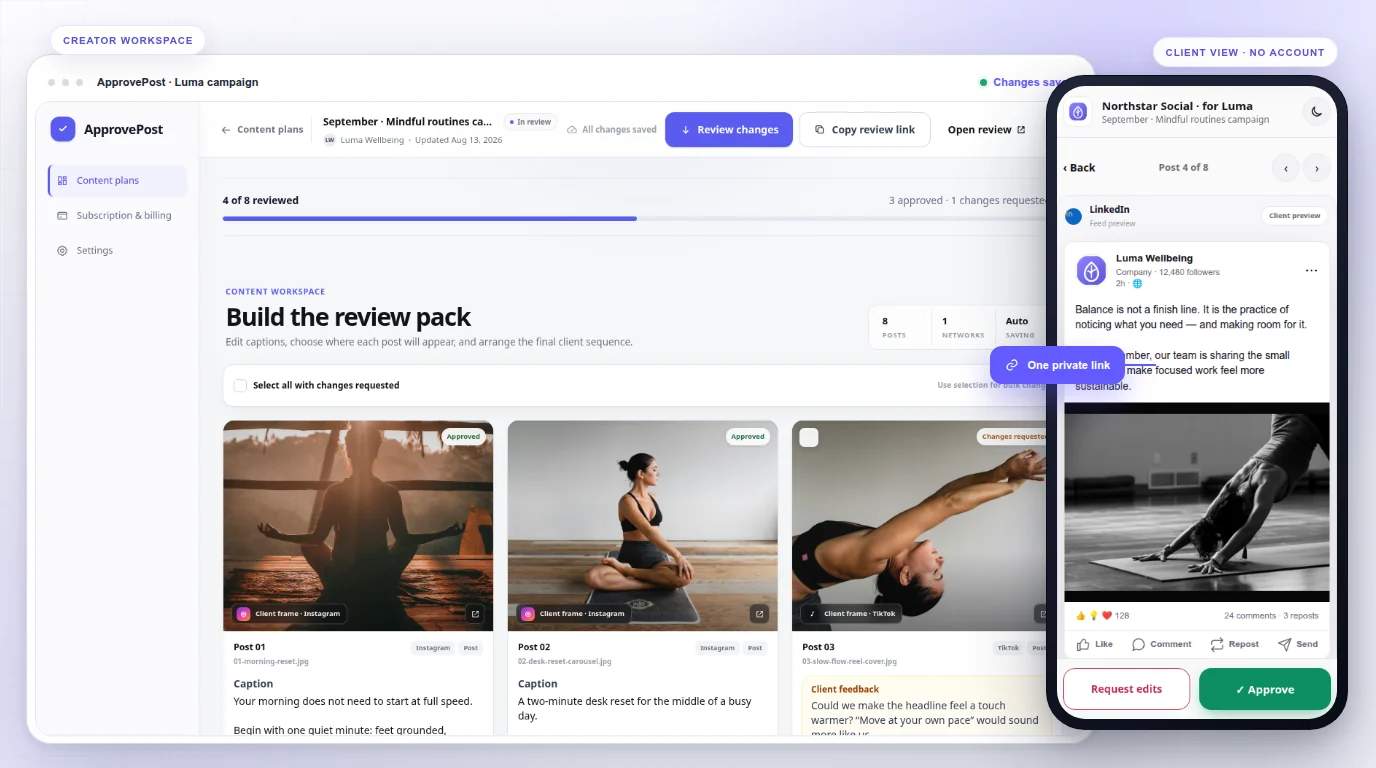 ApprovePost - Client content approval software