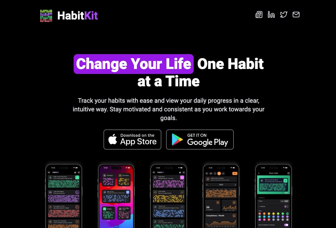 HabitKit homepage