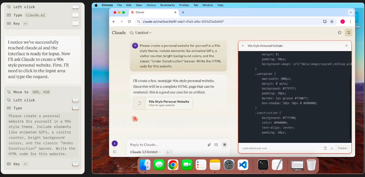 Claude interacts with Claude.ai