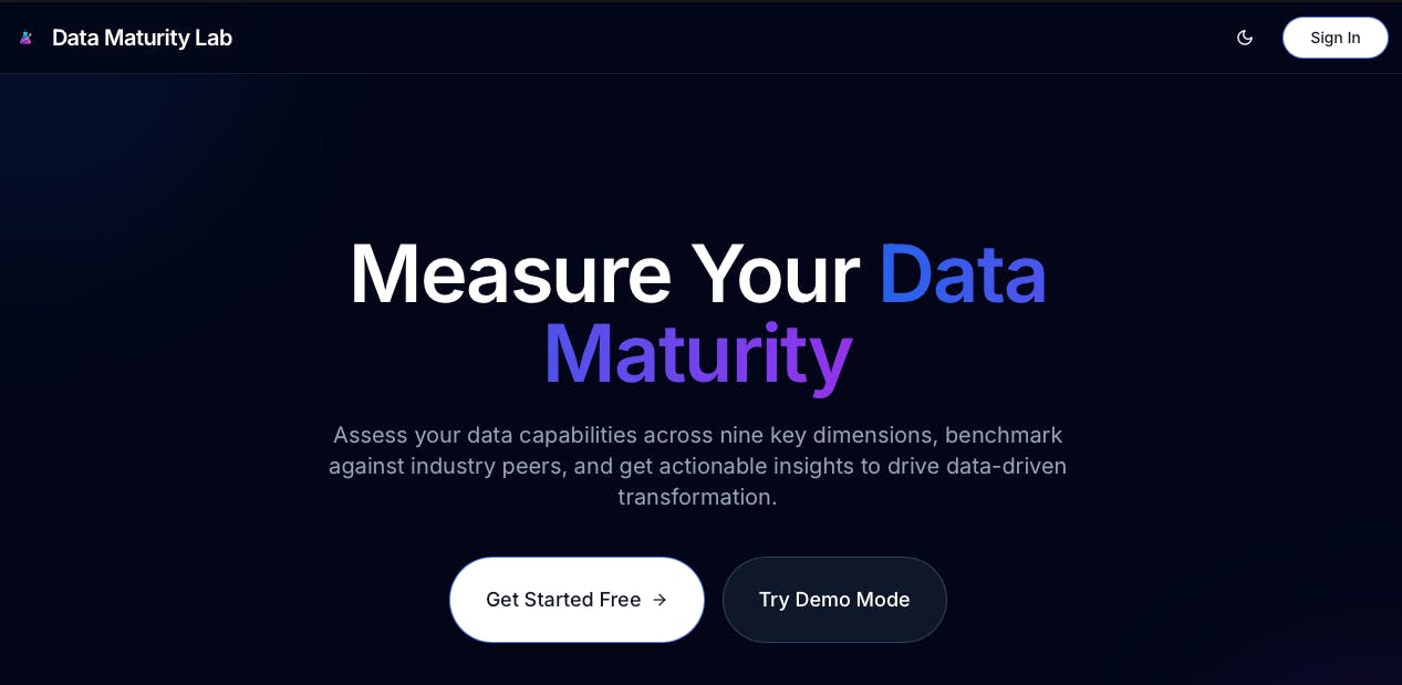 Data Maturity Lab homepage