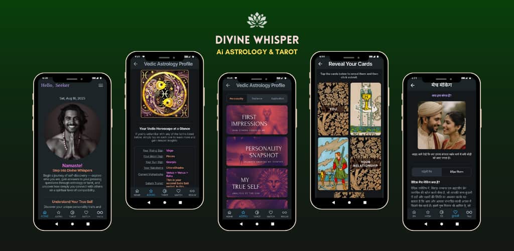 Phase 3 screen shot of mobile app Divine Whisper which is live now