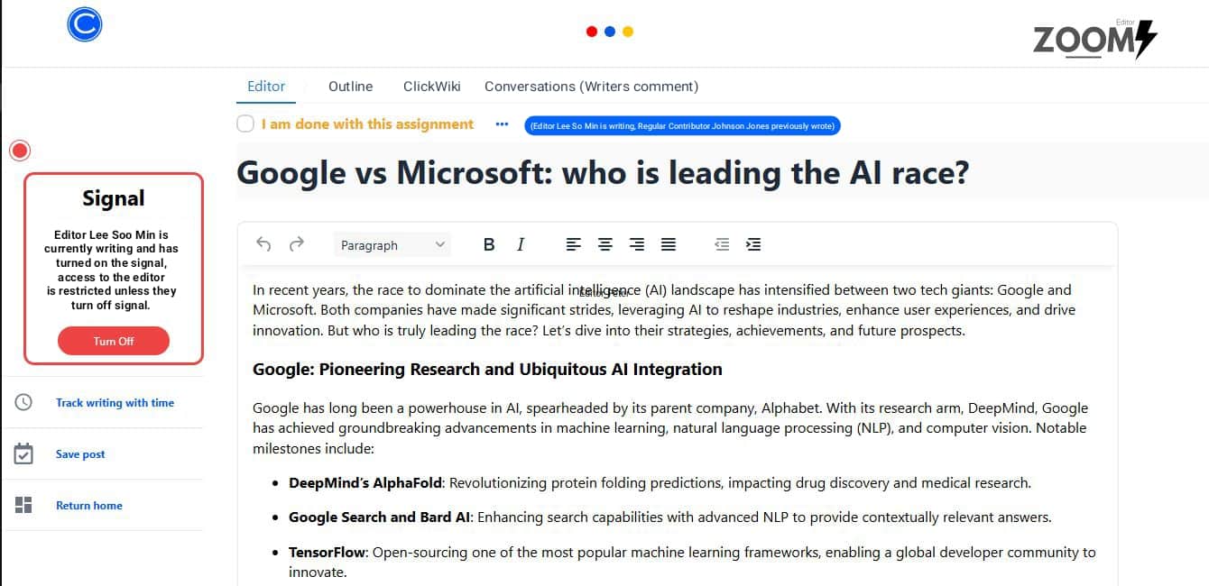 Collaborate in real time