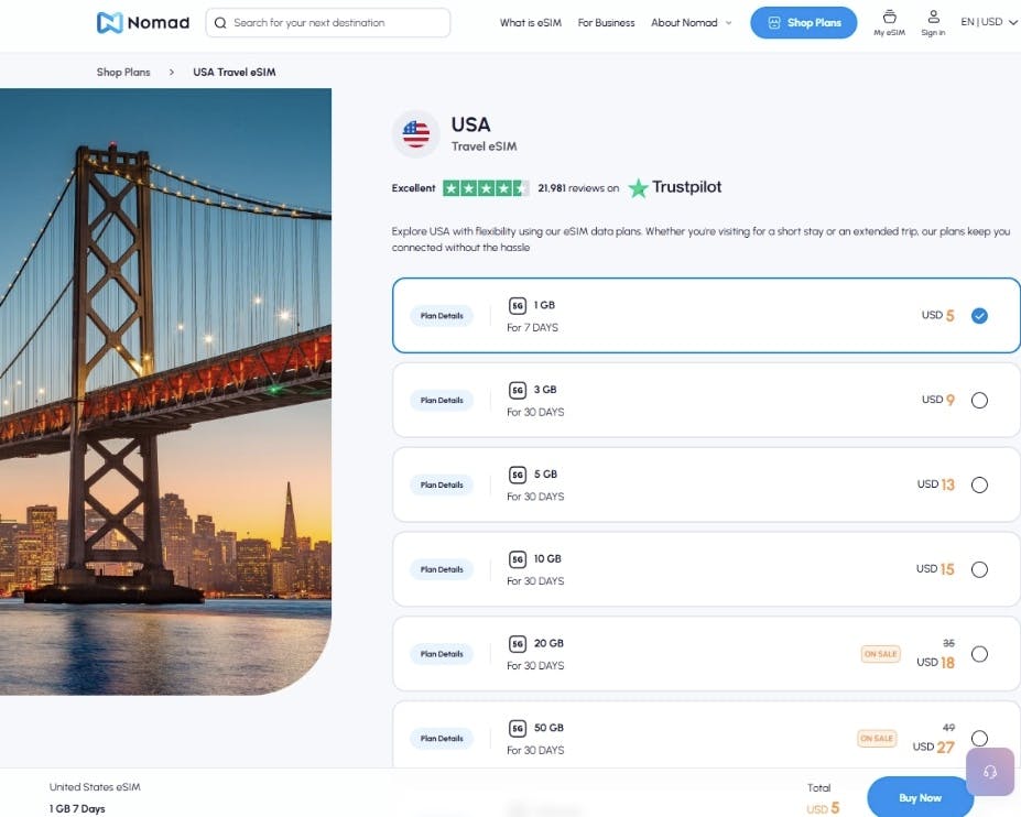 Nomad USA eSIM