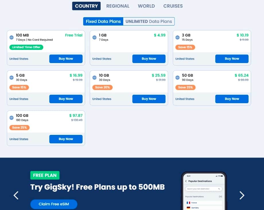 Gigsky USA eSIM