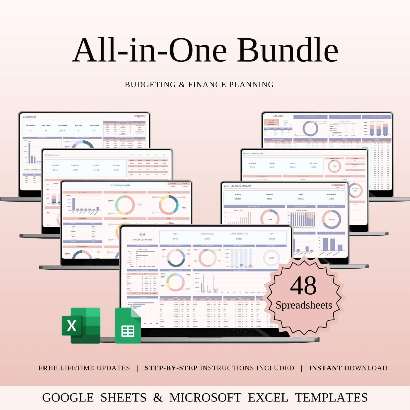 All-in-One Budgeting & Finance Bundle | SpreadsheetsHub.com