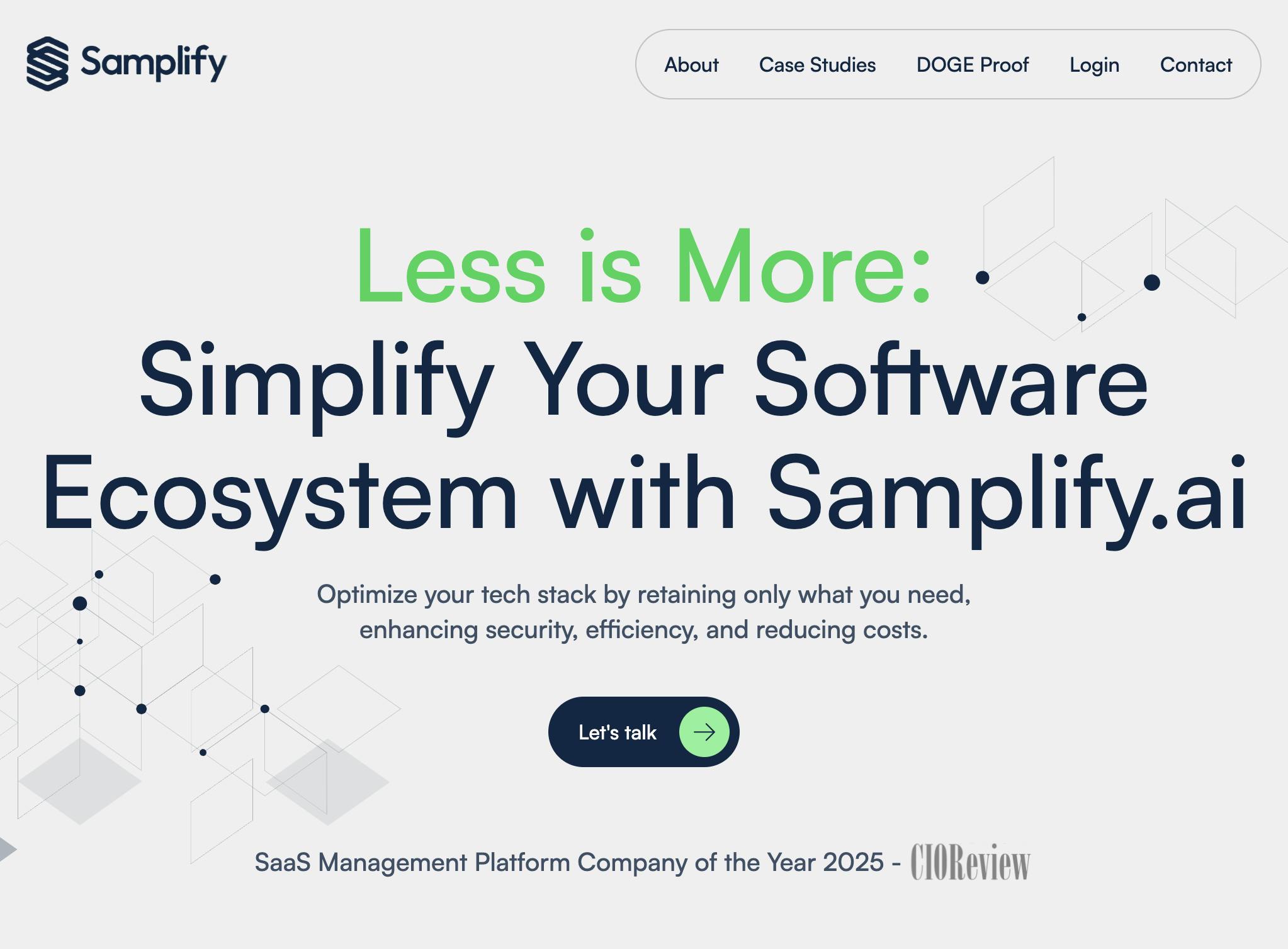 Samplify homepage