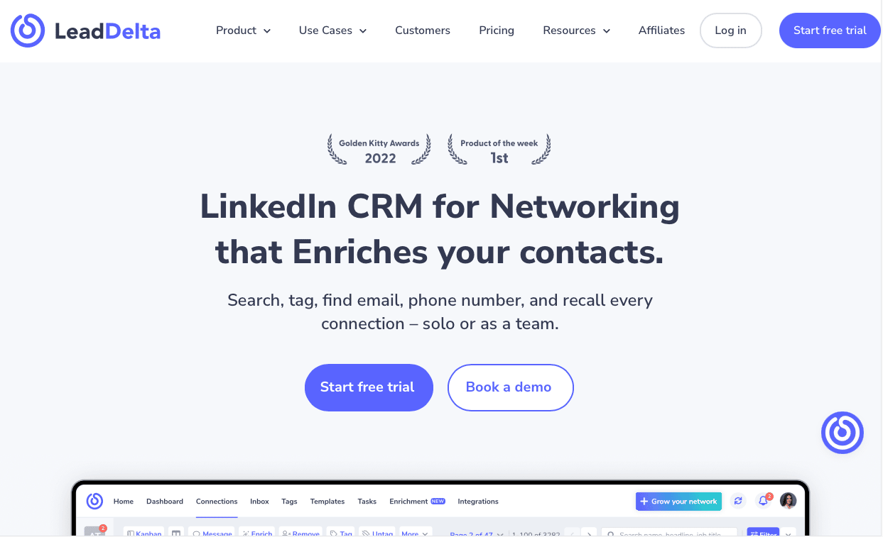 LeadDelta homepage
