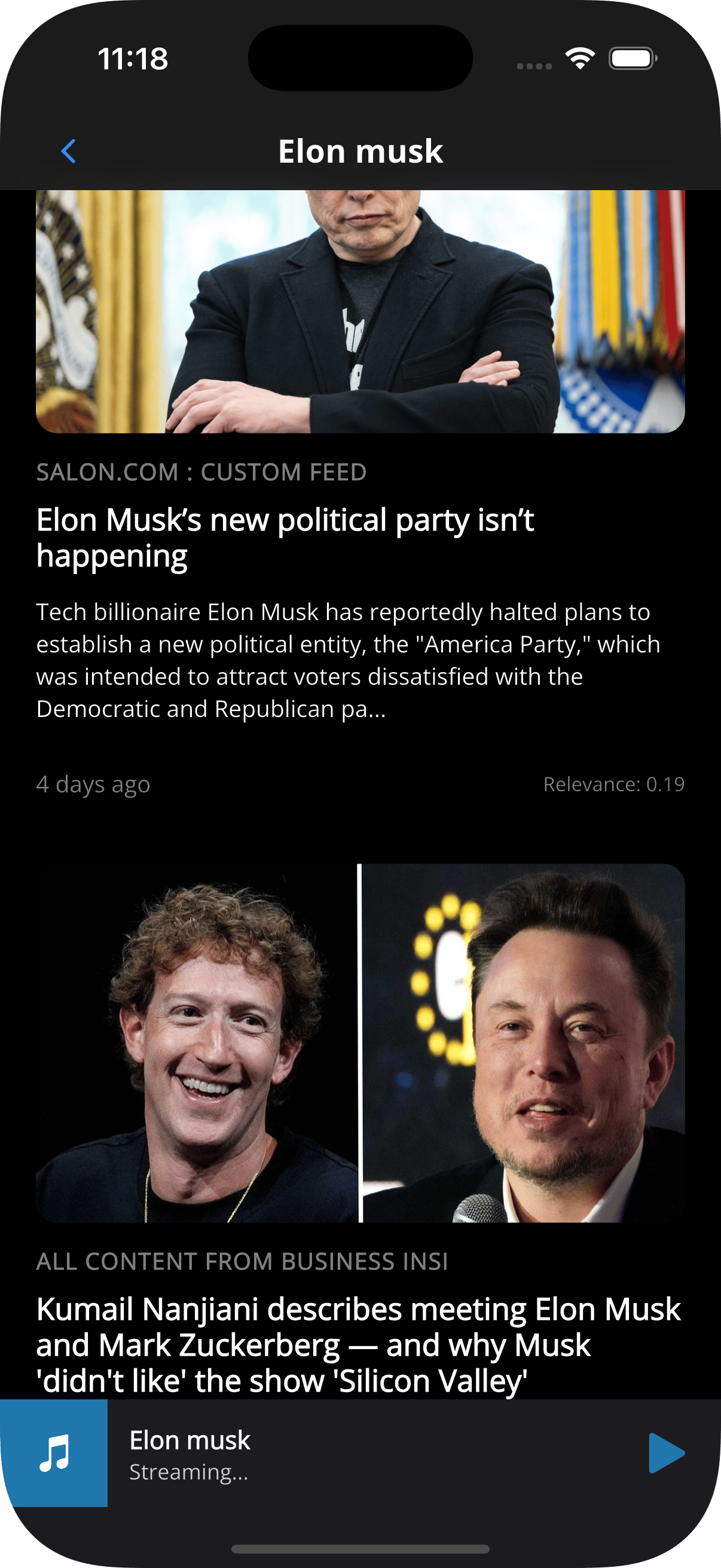 A simple podcast about recent happenings of Elon Musk generated instantly