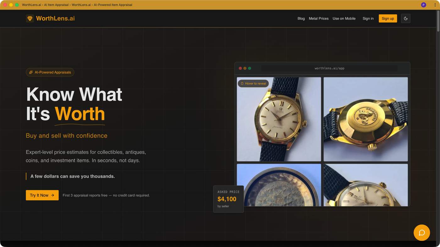 WorthLens.ai Home Page