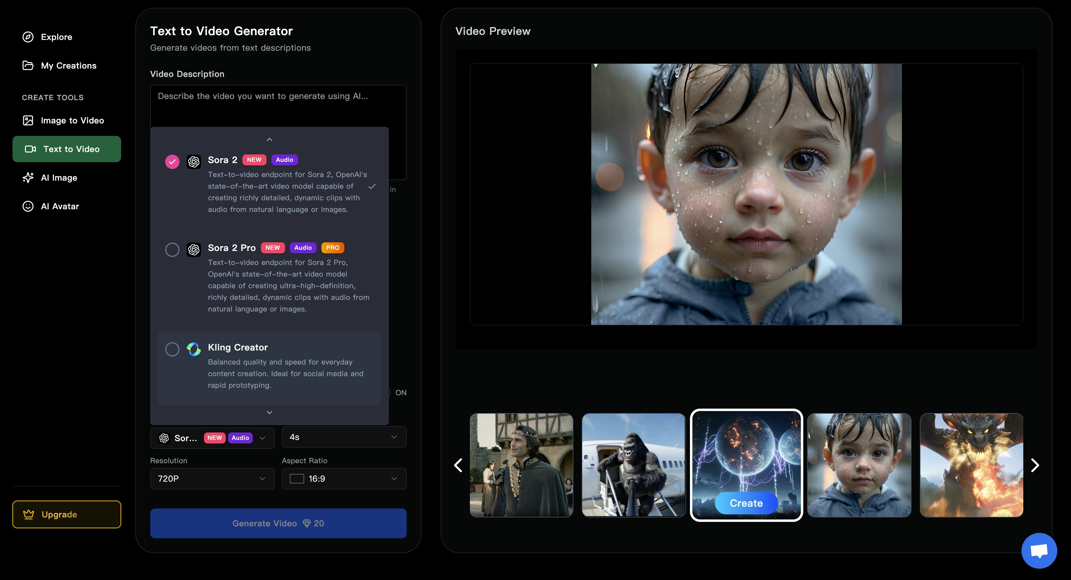 Generate videos from text using AI