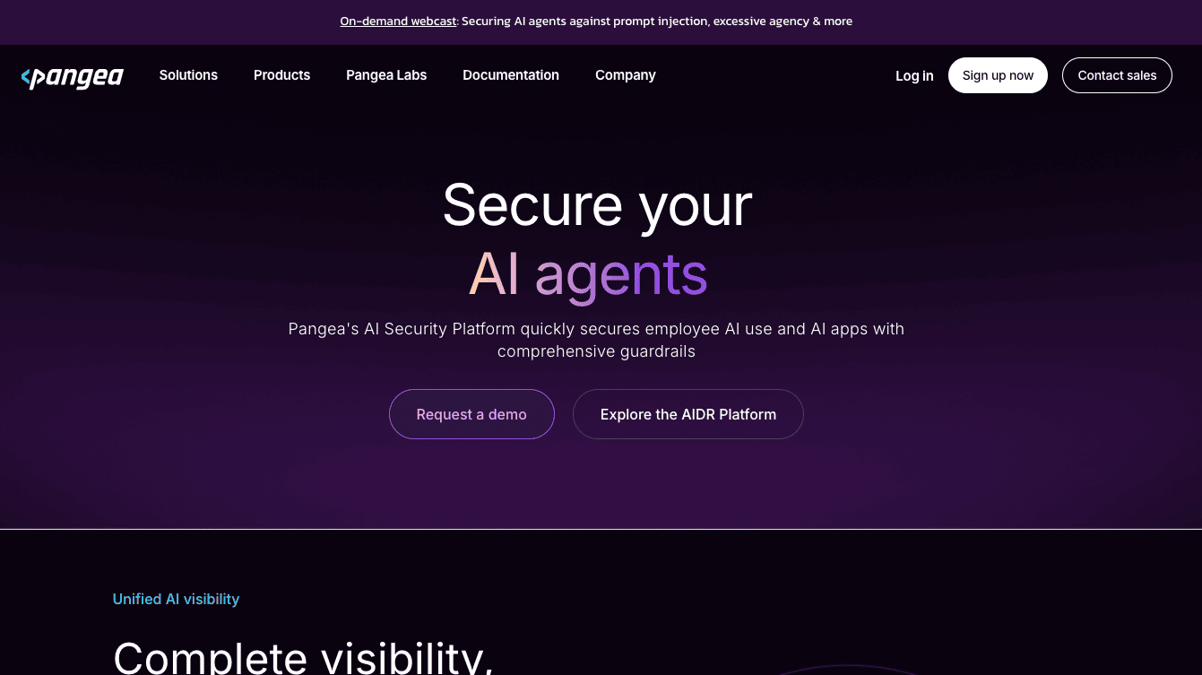 Pangea homepage