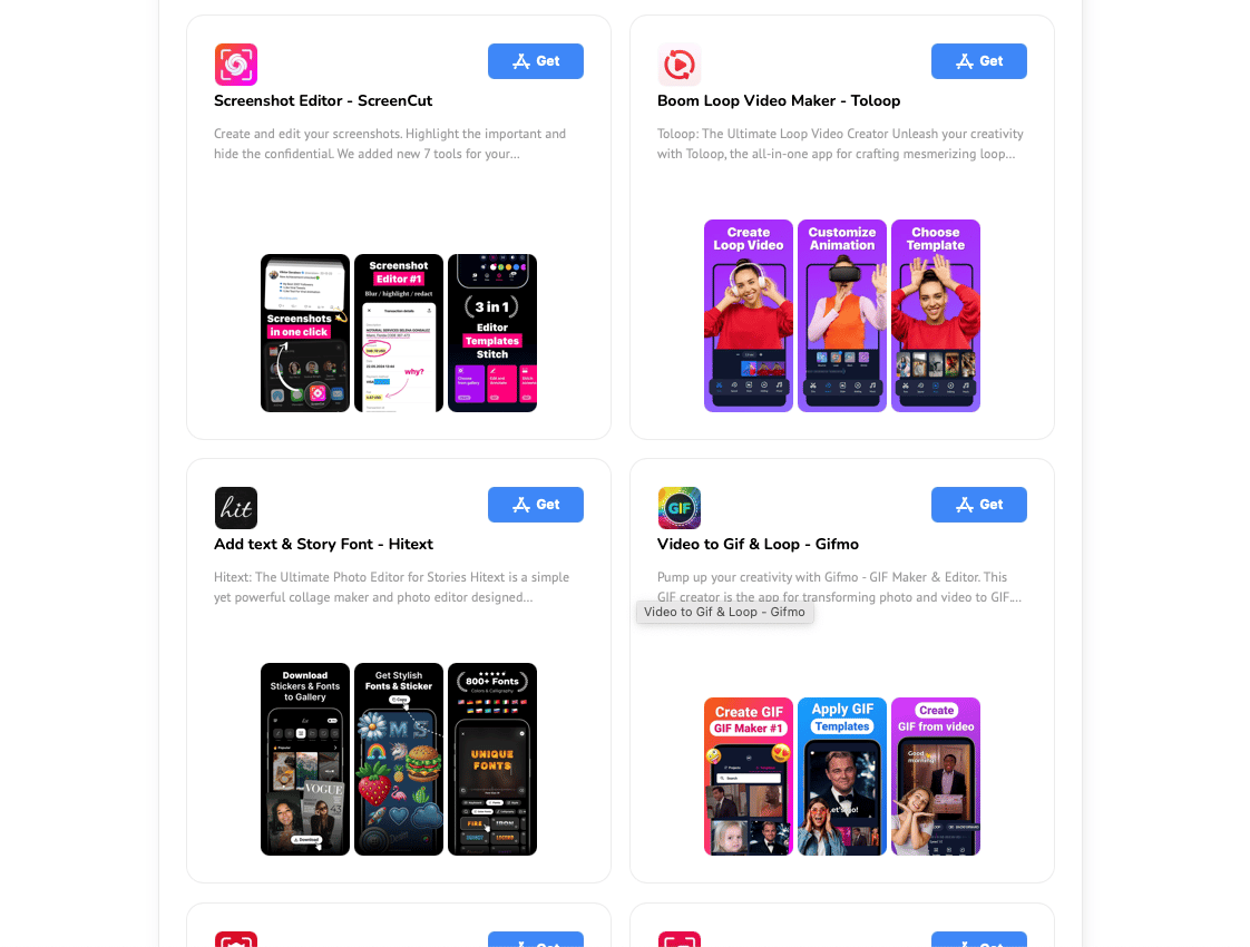 Sarafan Mobile homepage