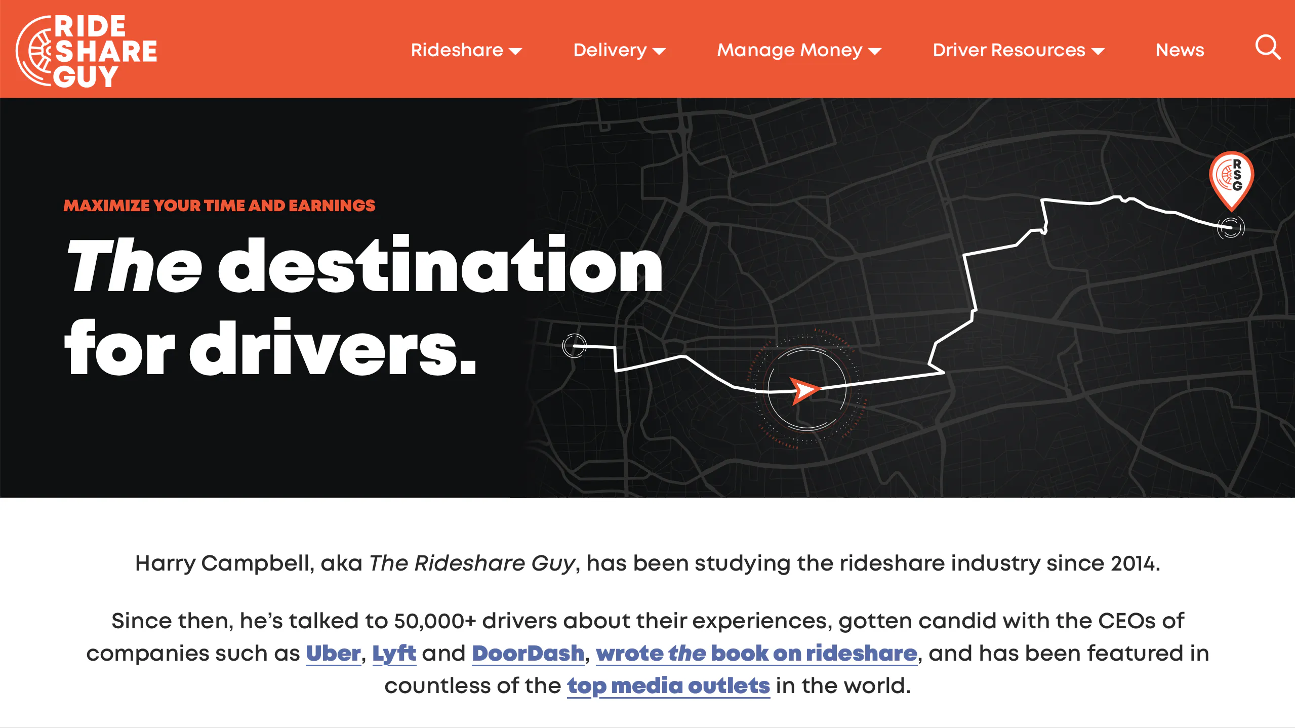 The Rideshare Guy homepage