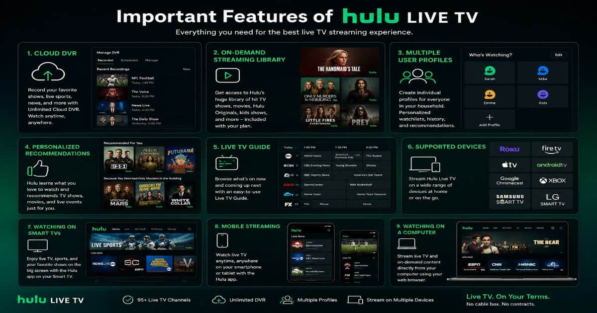 Features of Hulu Live TV