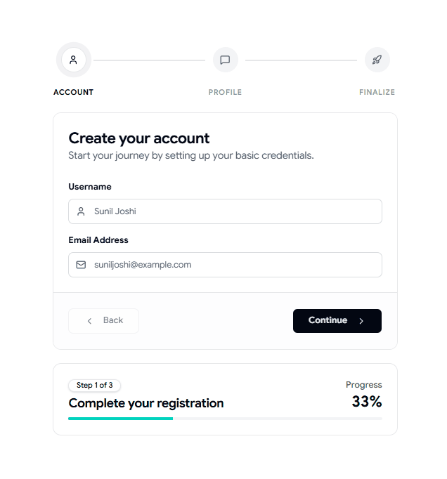 Forms 03 – Multi-Step Onboarding Form