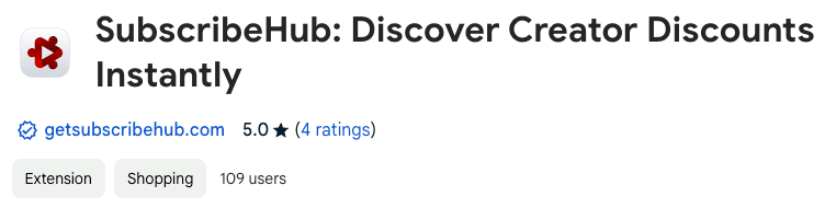 Showcasing the chrome extension live in the chrome webstore.