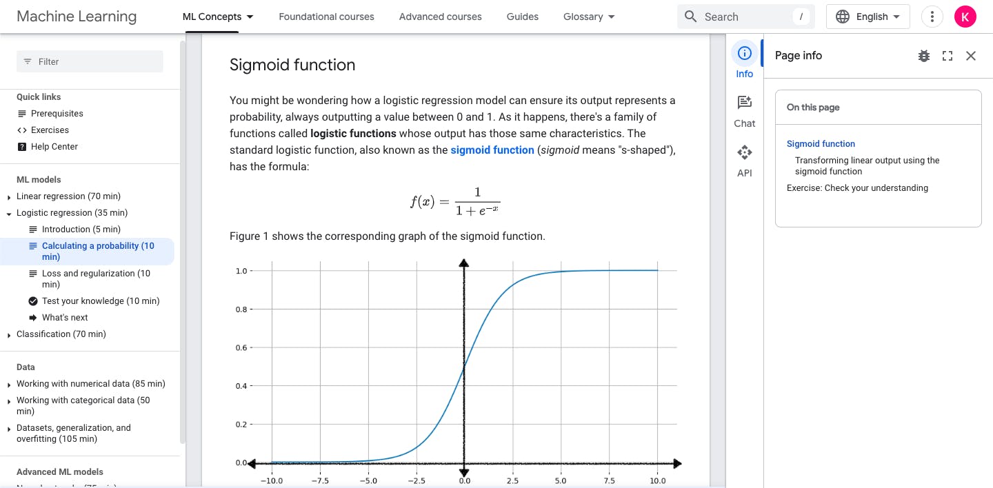 Google Machine Learning Crash Course platform