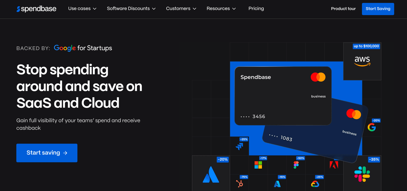 Spendbase homepage