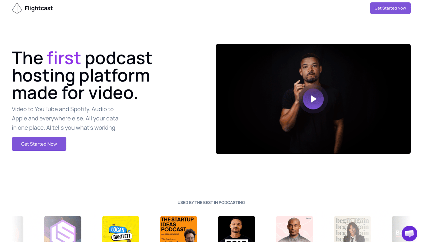 Flightcast homepage