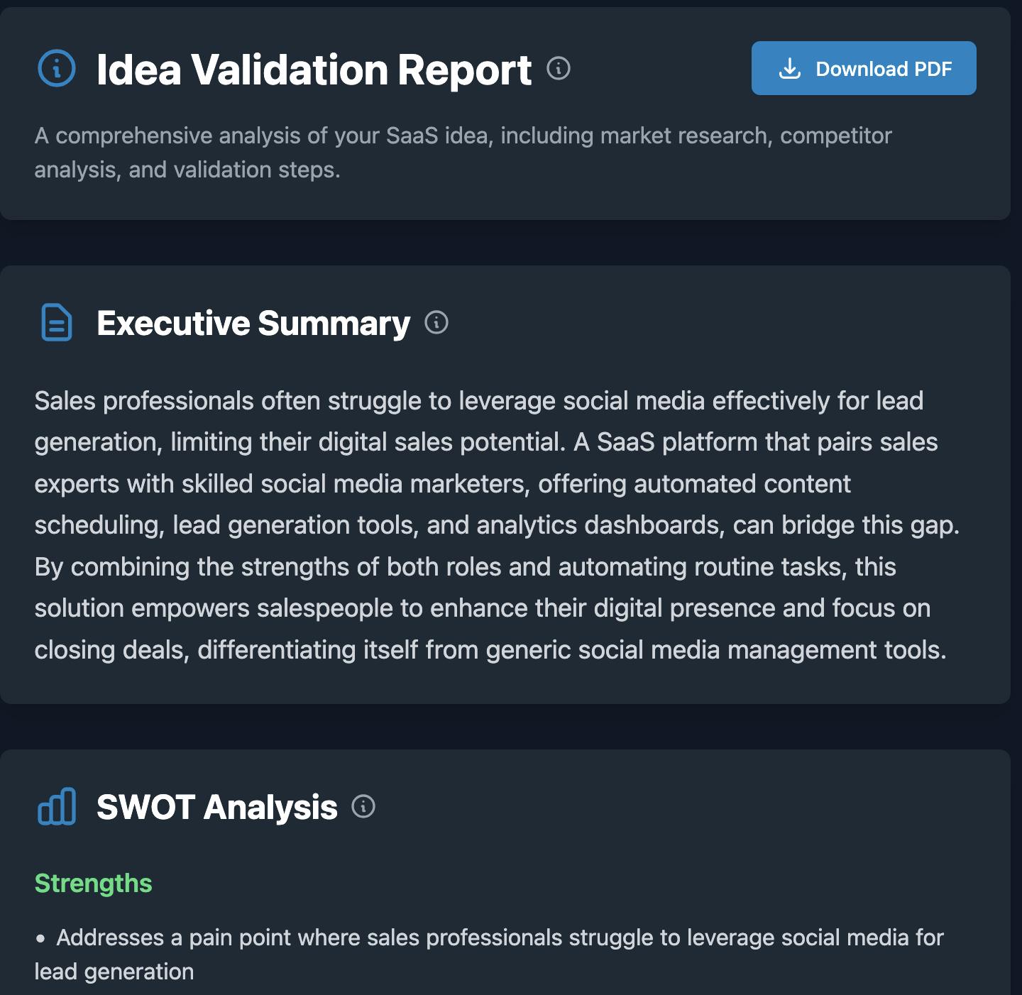 Validation report example