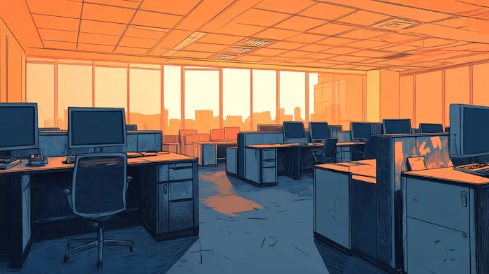 An empty corporate office