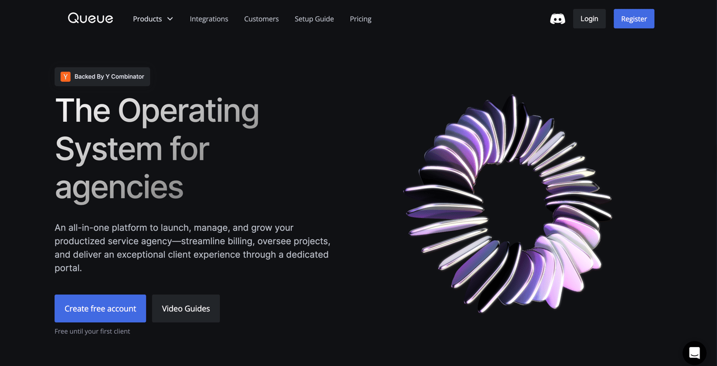 Queue homepage