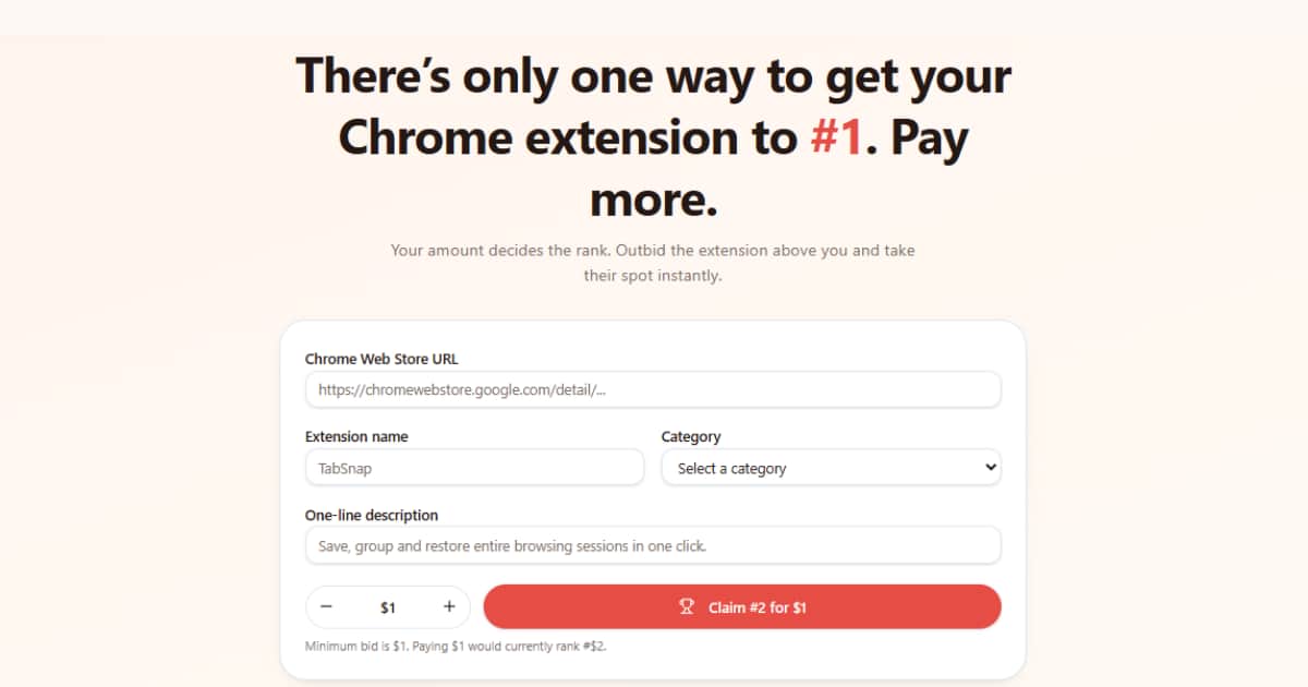 hero Image of topextension.lol built by Ayesha Builds