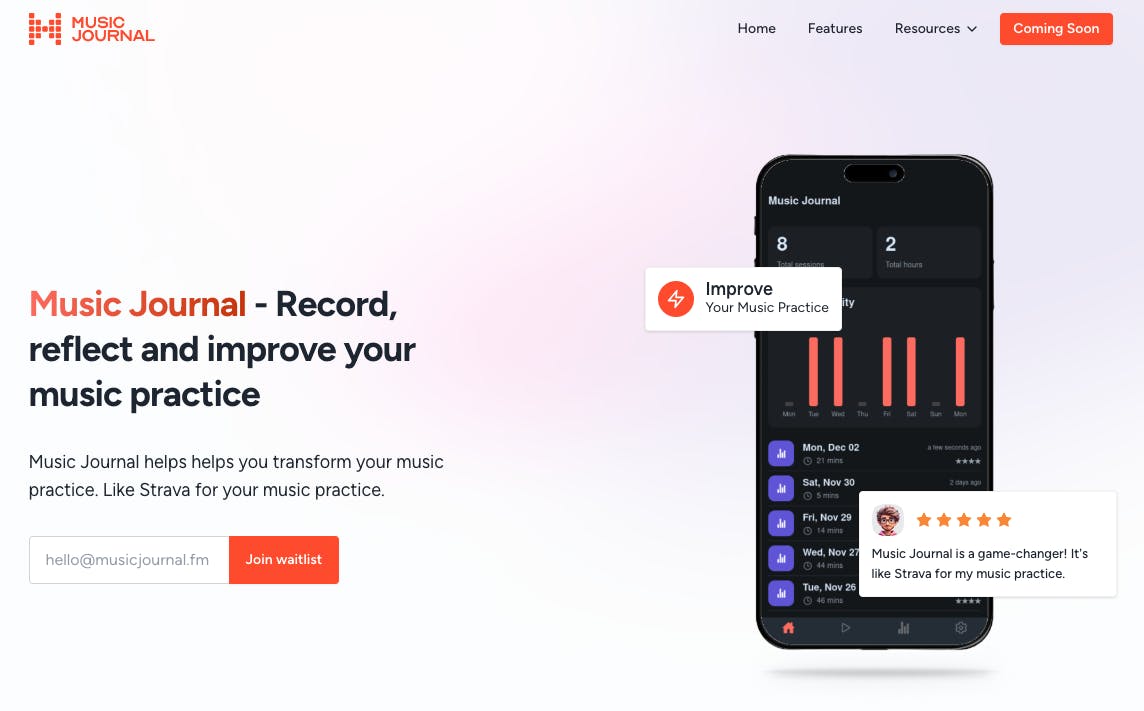 Music Journal homepage