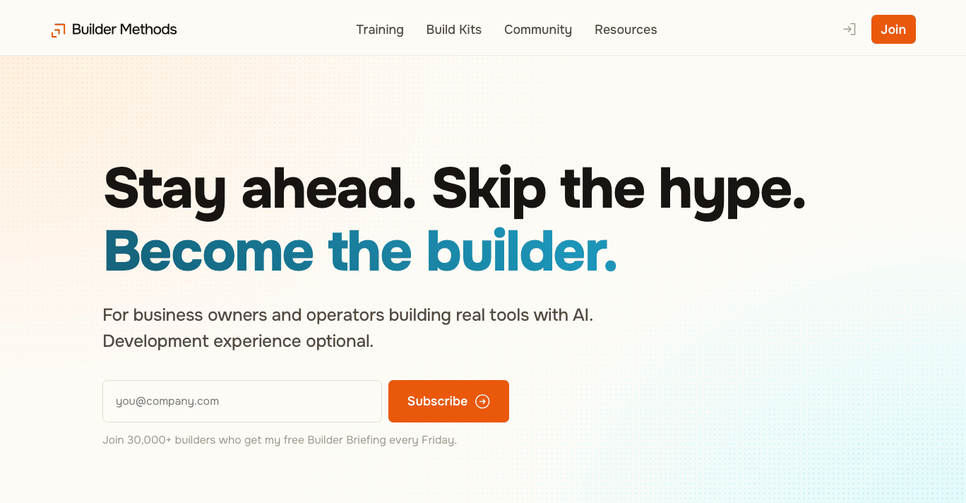 Builder Methods homepage