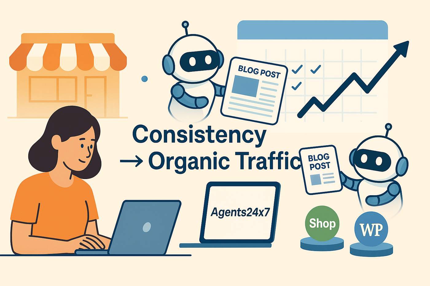 Grow your traffic — follow SEO rules, Automation, Consistency