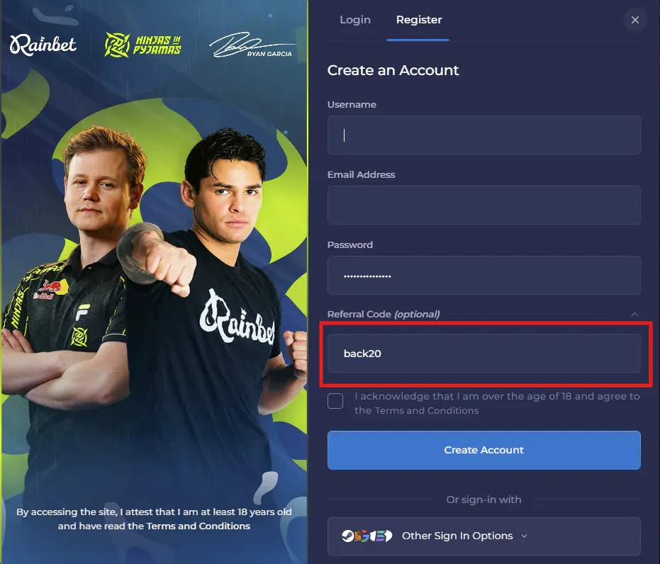 Rainbet bonus