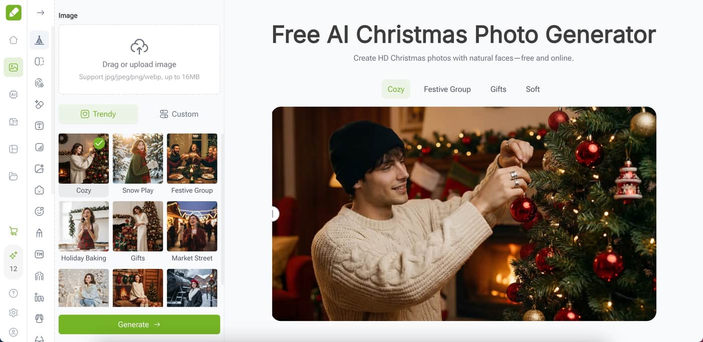 Free AI Christmas Photo Generator by VisualGPT